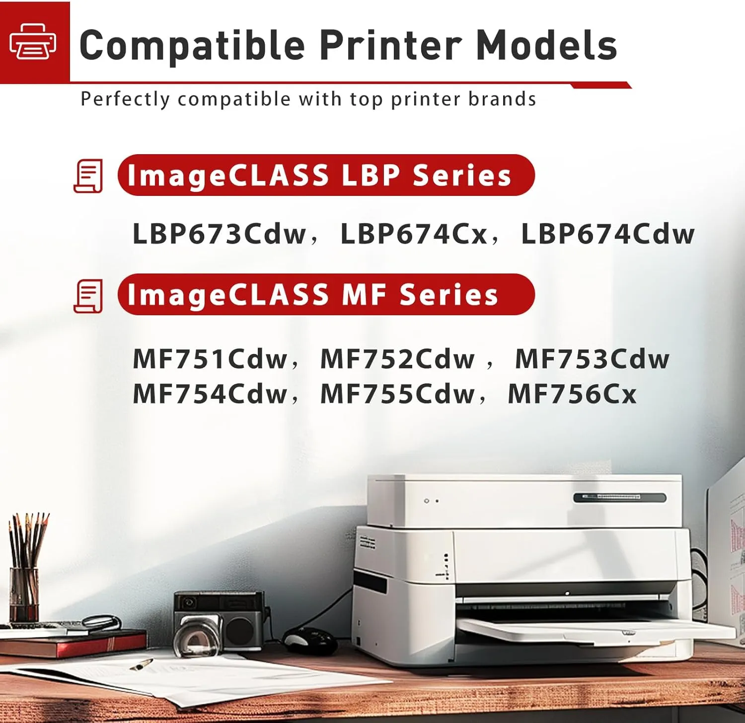 069H Toner Cartridge Set MF753Cdw Replacement for Canon 069/069H Toner Cartridge to Use with lmageCLASSMF753Cdw MF751Cdw MF756Cx LBP674Cdw LBP673Cdw Printers Ink