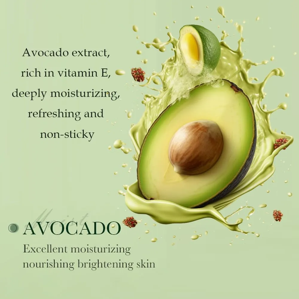 11pcs Avocado Skincare Kit, Skin Care Gift Set with Lip Balm, Toner, Lotion, Face Serum, Eye Cream For Hydrating Skin, Anti-Aging Skin For Women Teen Girls