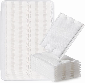128 PCS Cosmetic Cotton Wool Pads - Square Non-Woven Lint-Free Cotton Pads for Face, Eye, Lip, and Nail Makeup Removal, Soft and Convenient