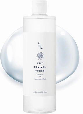 24/7 Revival Toner 500ml (16.9 fl.oz.) Hydrating & Calming Facial Toner for Sensitive Skin, pH-Balancing, Deep Hydration with Centella Asiatica, Glycoin, Glacier Water