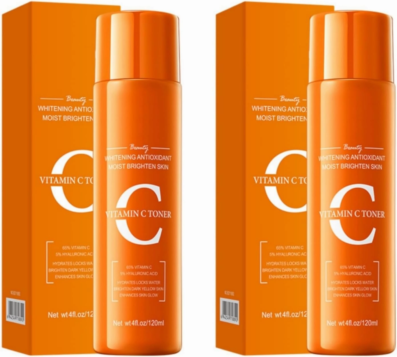 2 Pack for SADOER Vitamin C Facial Toner,Moisturizing Face Toning Astringents,Cleansing Hydrating Vitamin C Skin Care Toner,Soothes Skin,Enhances Absorption and brightens Skin Tone.120ml 4 FL OZ