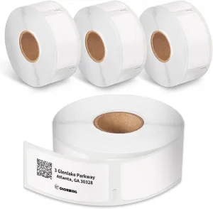30336 Labels Compatible with Dymo LW 1" x 2-1/8" Multi-Purpose Address & Barcode for Label Writer 450 Turbo, 450, 4XL Desktop Printers, 25mm x 54mm, 4 Rolls - 500 Labels/Roll