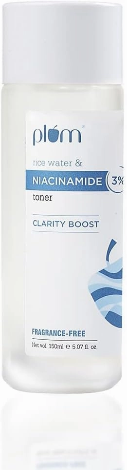 3% Niacinamide Toner with Rice Water|Vitamin B3 with Japanese Fermented Rice Water|Battles Blemishes & Acne|for Clear, Blemish-Free,Hydrated Skin | Suits All Skin Types | 100% Vegan,Transparent