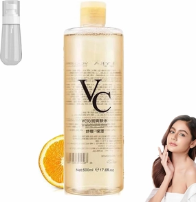 500 Ml Vc Toner Intensive Brightening, Korean Vitamin C Moisturizing Toner, Natural Vc Toners Vitamin C, Minimises Pores and Soothes Dry Skin, for All Skin Types (1PCS)