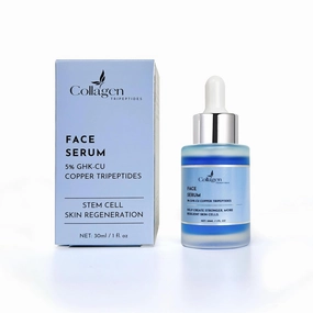5% Copper Tripeptide-1 with Palmitoyl Tripeptides Face and Neck Essence Oil Skin Revitalizer, Support Anti Wrinkle, Tightening, Collagen - For Men and Women