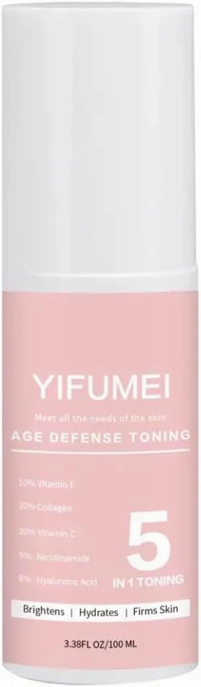 5 in 1 Glow Niacinamide Collagen Anti Aging Toner - Face Mist Hydrating Spray with Vitamin E & C Skin Care Facial Toner, Plump, Smooth, Moisturize Reduce Wrinkles & More., Pink