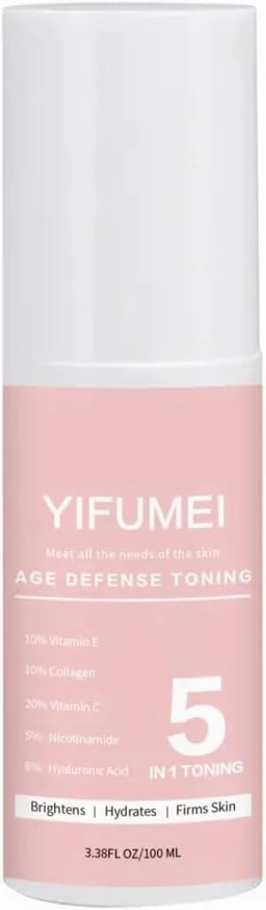5 in 1 Glow Niacinamide Collagen Anti Aging Toner - Face Mist Hydrating Spray with Vitamin E & C Skin Care Facial Toner, Plump, Smooth, Moisturize Reduce Wrinkles & More., Pink