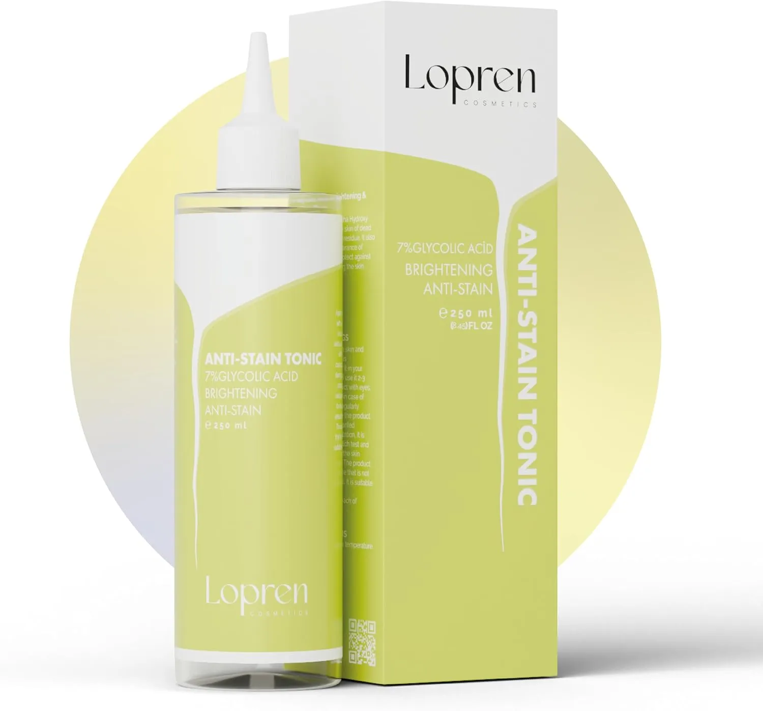 7% Glycolic Acid Brightening & Anti-Blemish Facial Toner, Exfoliating AHA Tonic for Uneven Skin Tone, Dark Spots & Dullness, Gentle Clarifying Toner for All Skin Types, 8.4 Fl Oz