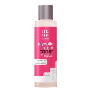 7% Glycolic Acid Toner with Rose Water, Witch Hazel, and Aloe Vera Gel – Alcohol & Oil Free Exfoliating AHA Face Toner – Improves Wrinkles, Dullness, Pores, Skin Tone & Texture, 6 oz.