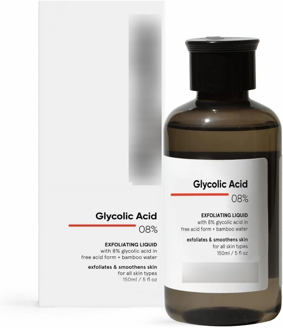 8% Glycolic Acid Toner for Glowing Skin | Multi-Functional Exfoliating Toner with Bamboo Water for Body, Face, Underarms & Scalp | for Women & Men | 150 ml
