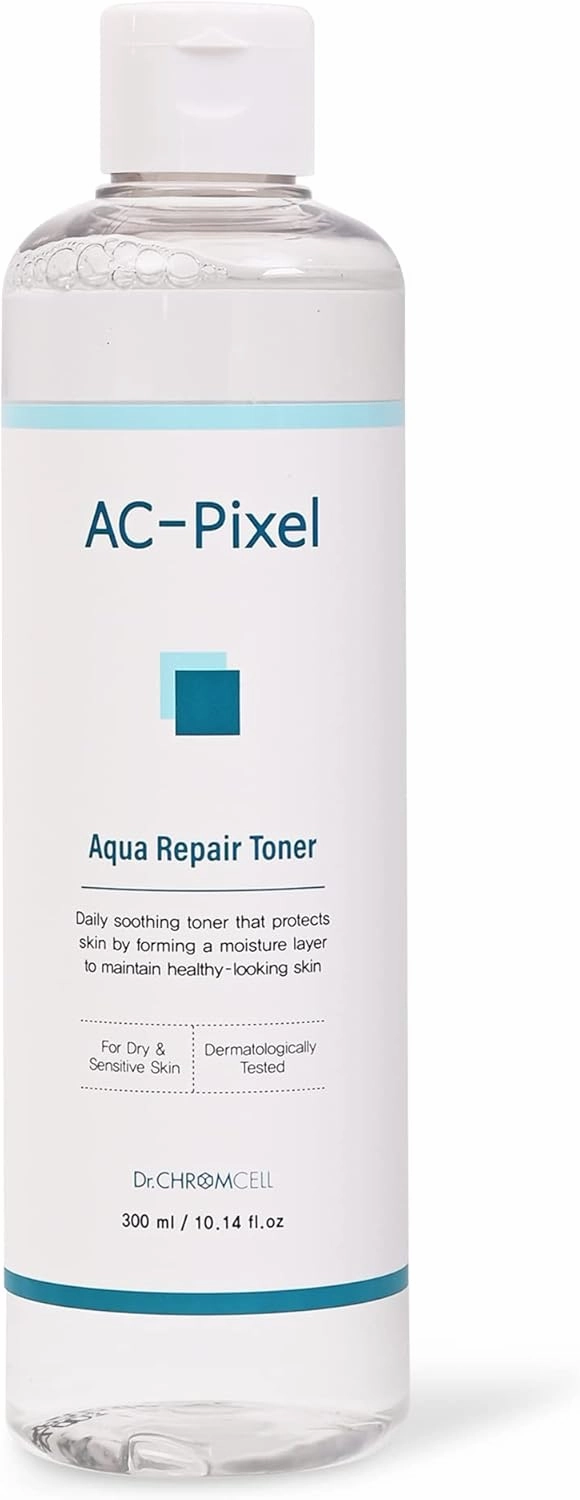 [Dr.CHROMCELL] AC-Pixel Aqua Repair Toner| Pore Refining Toner (10.14 fl.oz) - 2X Size of Regular Toners| Sensitive Skin & Dry Skin| Toner for Acne Prone Skin| Hyaluronic Acid Toner| Korean Skin Care