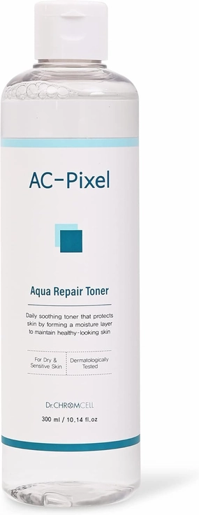 [Dr.CHROMCELL] AC-Pixel Aqua Repair Toner| Pore Refining Toner (10.14 fl.oz) - 2X Size of Regular Toners| Sensitive Skin & Dry Skin| Toner for Acne Prone Skin| Hyaluronic Acid Toner| Korean Skin Care