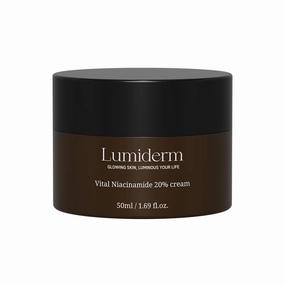[LUMIDERM] Vital Niacinamide 20% Cream - Total Anti-Aging Cream for Vibrant Skin, Lightweight Shea Butter Formula, Non-Sticky Finish, 1.69 Fl. Oz.