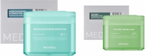 (Only Refill) MEDIHEAL Madecassoside Blemish Pad -Square Cotton Facial Toner Pads with Centella Asiatica&Madecassoside – Anti Blemish Face Pads to Improve Uneven Skin Tone - Vegan Gauze Pads,100 Pads