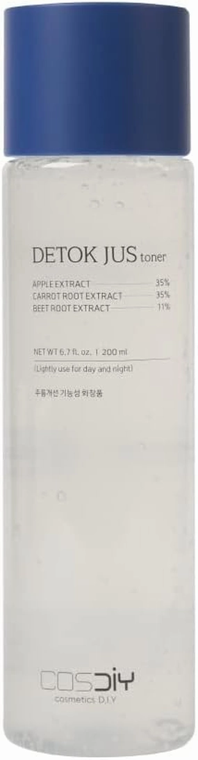 [UNIZAAR] DETOK Jus Toner, Facial Skin Care Toner for Oil & Water Balance Control, Sebum Care, Wrinkle Care, Soothing & Exfoliating (200ml, 6.76oz)