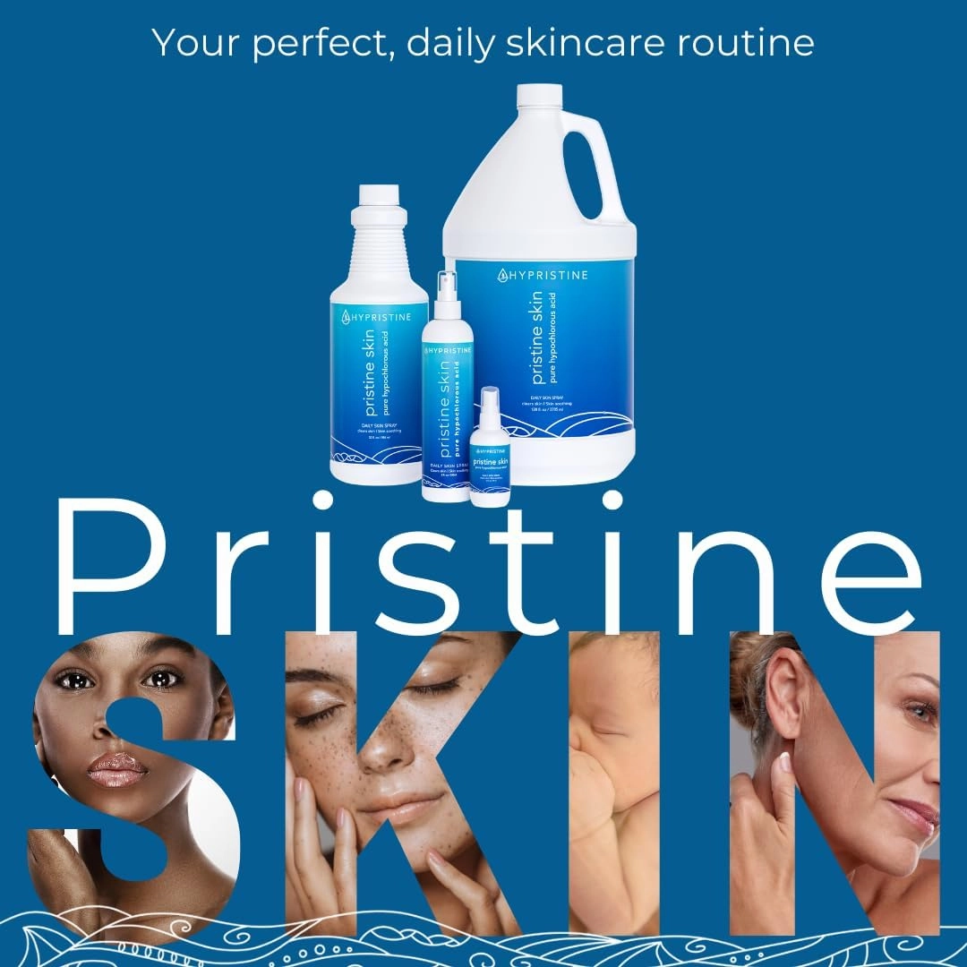 Advanced Face & Body Spray and Cleanser for PristineSkin Hypochlorous Acid Skin Spray All-Natural, Soothing Redness & Irritation Relief