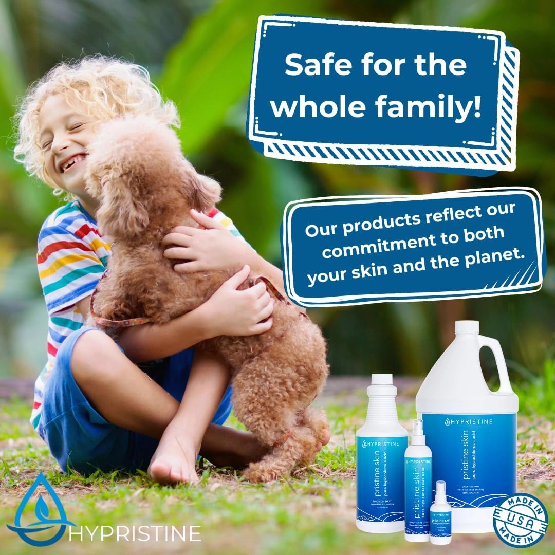 Advanced Face & Body Spray and Cleanser for PristineSkin Hypochlorous Acid Skin Spray All-Natural, Soothing Redness & Irritation Relief