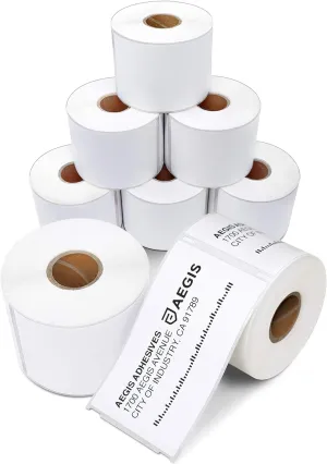 Aegis Adhesives - Compatible Direct Thermal Labels Replacement for DYMO 30256 (2-5/16" X 4") Shipping - Use with Labelwriter 450, 450 Turbo, 4XL Printers (8 Rolls)