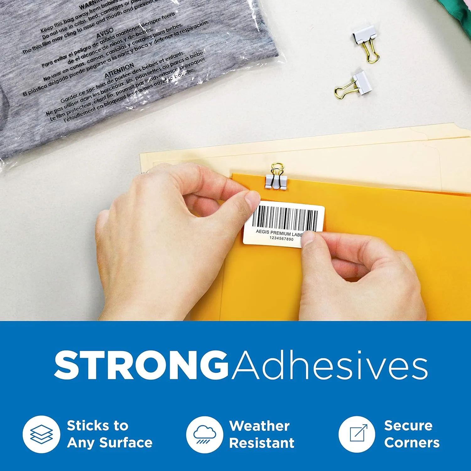 Aegis Adhesives - Compatible Direct Thermal Labels Replacement for DYMO 30334 (2-1/4" X 1-1/4") Barcode, UPC, FBA - Use with Labelwriter 450, 450 Turbo, 4XL Printers (20 Rolls)
