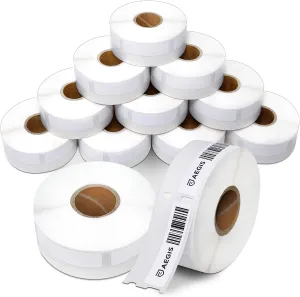 Aegis Adhesives - Compatible Direct Thermal Labels Replacement for DYMO 30346 (1/2" X 1-7/8") Library Barcode - Use with Labelwriter 450, 450 Turbo, 4XL Printers (12 Rolls)
