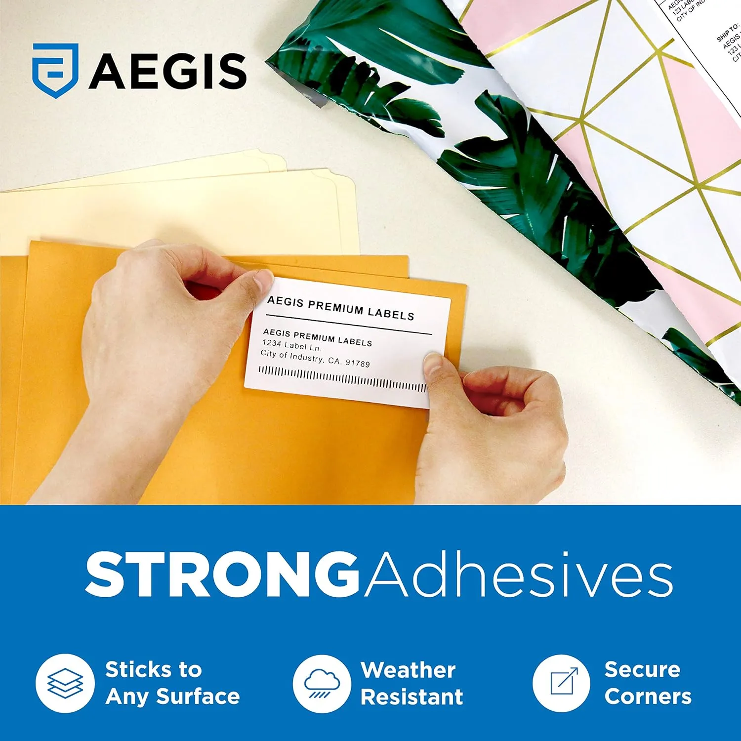 Aegis Adhesives - Compatible Labels Replacement for DYMO 30258 (2-1/8" X 2-3/4") Diskette Media & Veterinary - Use with Labelwriter 450, 450 Turbo, 4XL Printers (16 Rolls)