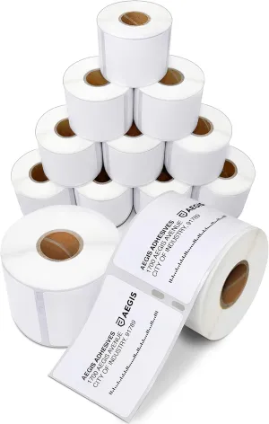 Aegis Adhesives - Compatible Labels Replacement for DYMO 30324 (2-1/8" X 2-3/4") Diskette Media & Veterinary - Use with Labelwriter 450, 450 Turbo, 4XL Printers (12 Rolls)