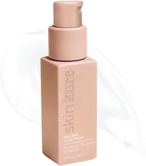 AHA BHA Glow Toner for Face – Daily Exfoliating & Hydrating Facial Toner with Salicylic Acid and Glycolic Acid – Pore Minimizer & Acne Control Face Tonic for All Skin Types- 1.7 Fl Oz
