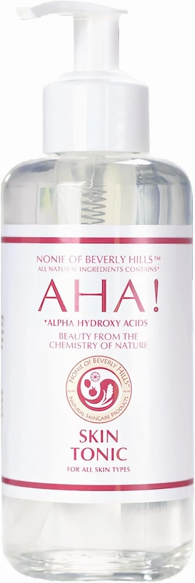 AHA Skin Tonic – All-Natural & Gentle Exfoliating Toner – 100% Vegan & Organic – with Apple Cider Vinegar, Grapefruit Seed Extract & Citrus Blend – Made in The USA