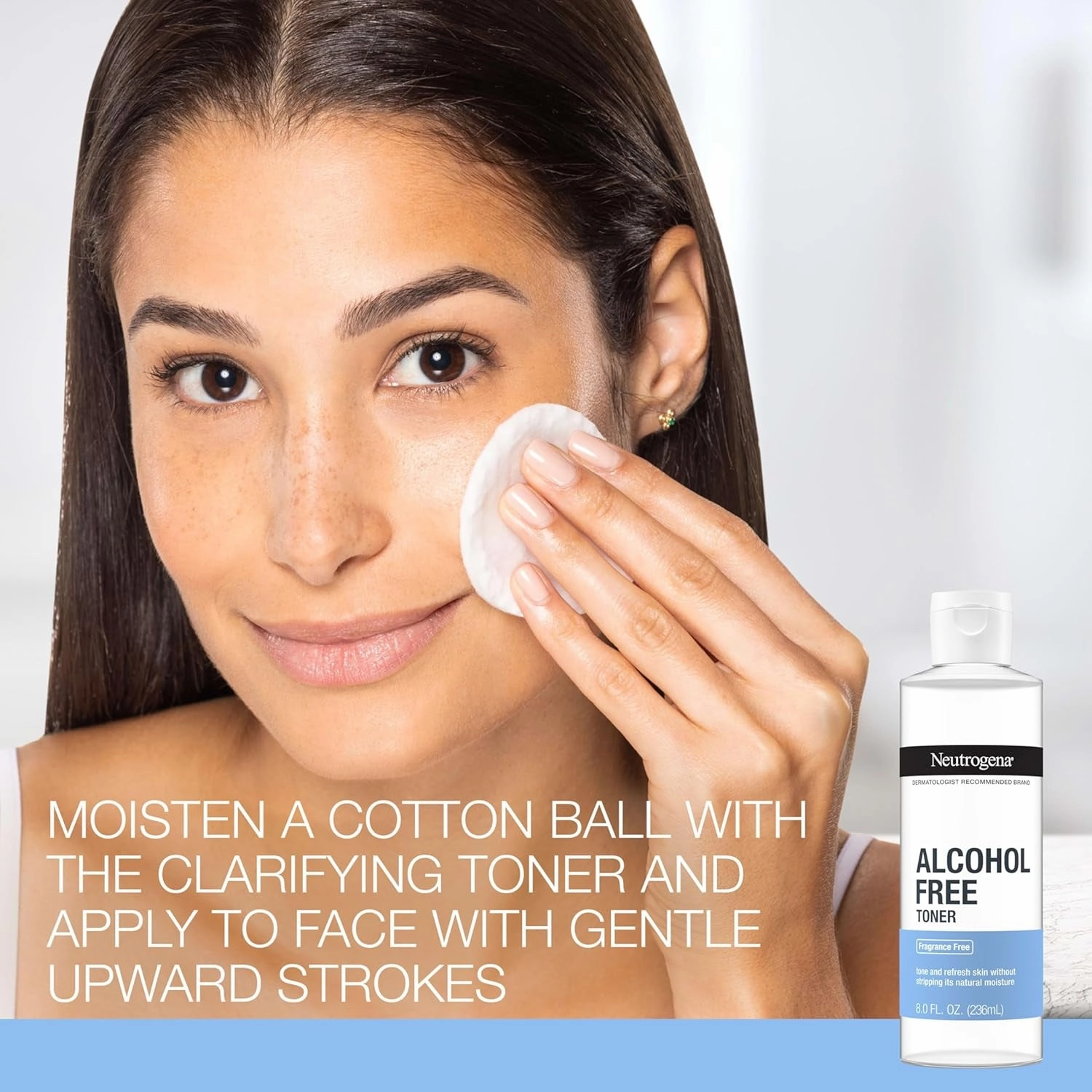 Alcohol-Free Gentle Daily Fragrance-Free Face Toner to Tone & Refresh Skin, Toner Gently Removes Impurities & Reconditions Skin, Hypoallergenic, 8 Fl. Oz