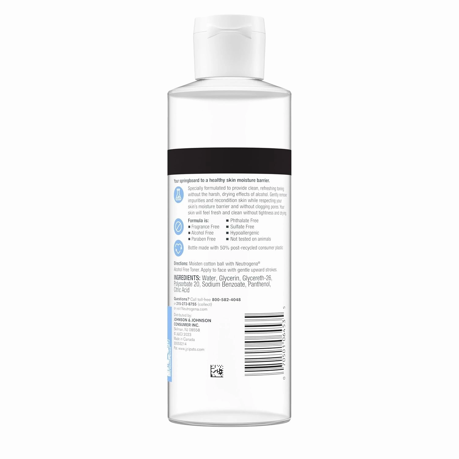 Alcohol-Free Gentle Daily Fragrance-Free Face Toner to Tone & Refresh Skin, Toner Gently Removes Impurities & Reconditions Skin, Hypoallergenic, 8 Fl. Oz
