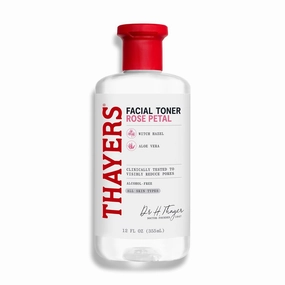 Alcohol-Free Rose Petal Witch Hazel Facial Toner for Glowing Skin, Soothing, Hydrating, Refreshing Toner for All Skin Types, 12Oz (Packaging May Vary)