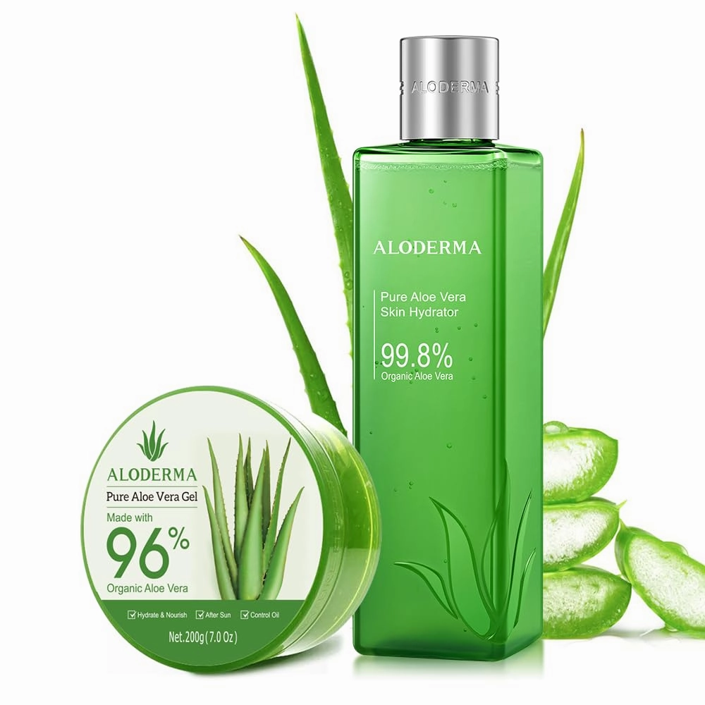 All Purpose Aloe Vera Gel Set - 2 Pieces - Skin Hydrator, 200g Aloe Vera Gel