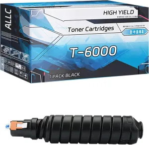 ALLC Compatible for Toshiba T-6000 Toner Cartridges Work for Toshiba E Studio 720 723 755 756 850 853 855 856 Printers, with Chip, High Yield 63400 Pages, Clear Printing (1 Pack Black)