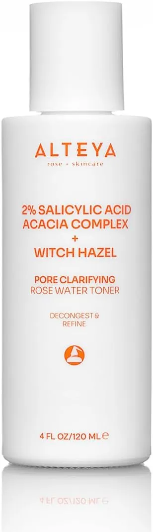 Alteya Organics BHA Pore Clarifying Rose Water Toner (2% Salicylic Acid Acacia Complex Plus Witch Hazel)