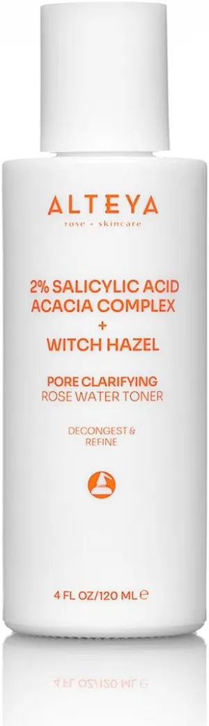 Alteya Organics BHA Pore Clarifying Rose Water Toner (2% Salicylic Acid Acacia Complex Plus Witch Hazel)