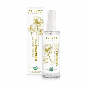 Alteya Organics Chamomile Water USDA Certified Organic Facial Toner, 3.4 Fl Oz/100mL Pure Bulgarian Anthemis Nobilis (Chamomile) Flower Water, Award-Winning Moisturizer BPA-Free Spray Bottle