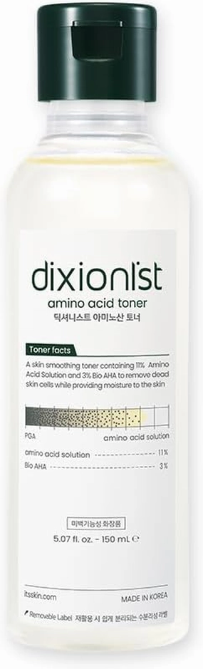 Amino Acid Toner 5.07 Fl Oz, Amino Acid Solution & Bio AHA for Gentle Exfoliation, Hydrating & pH-Balancing Facial Toner, Smooth & Radiant Skin, Korean Skincare