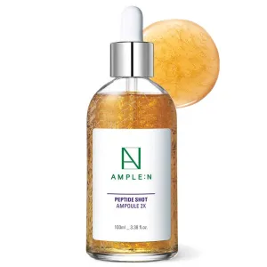 AMPLE:N Peptide Shot Serum 2X – Intensive Age Defying Concentrate Face Serum with Peptide Threads – Erasing Wrinkles and Improve Firmness – Lifting Sagging Skin – Plump, Repairs Skin, 3.38 fl.oz.