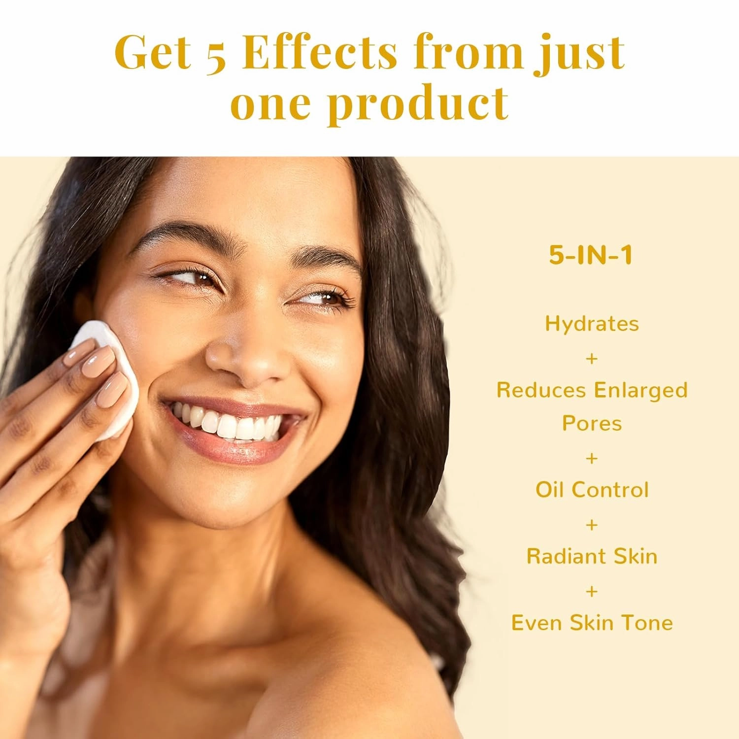 ANAI RUI Pore Refining Pads,with Witch Hazel,PHA, Salicylic Acid,Niacinamide, Facial Toner Pads for Exfoliation and Minimizing Pores,Improving Skin Tone,Face Exfoliating Pads 50 Pads (Dark Yellow)