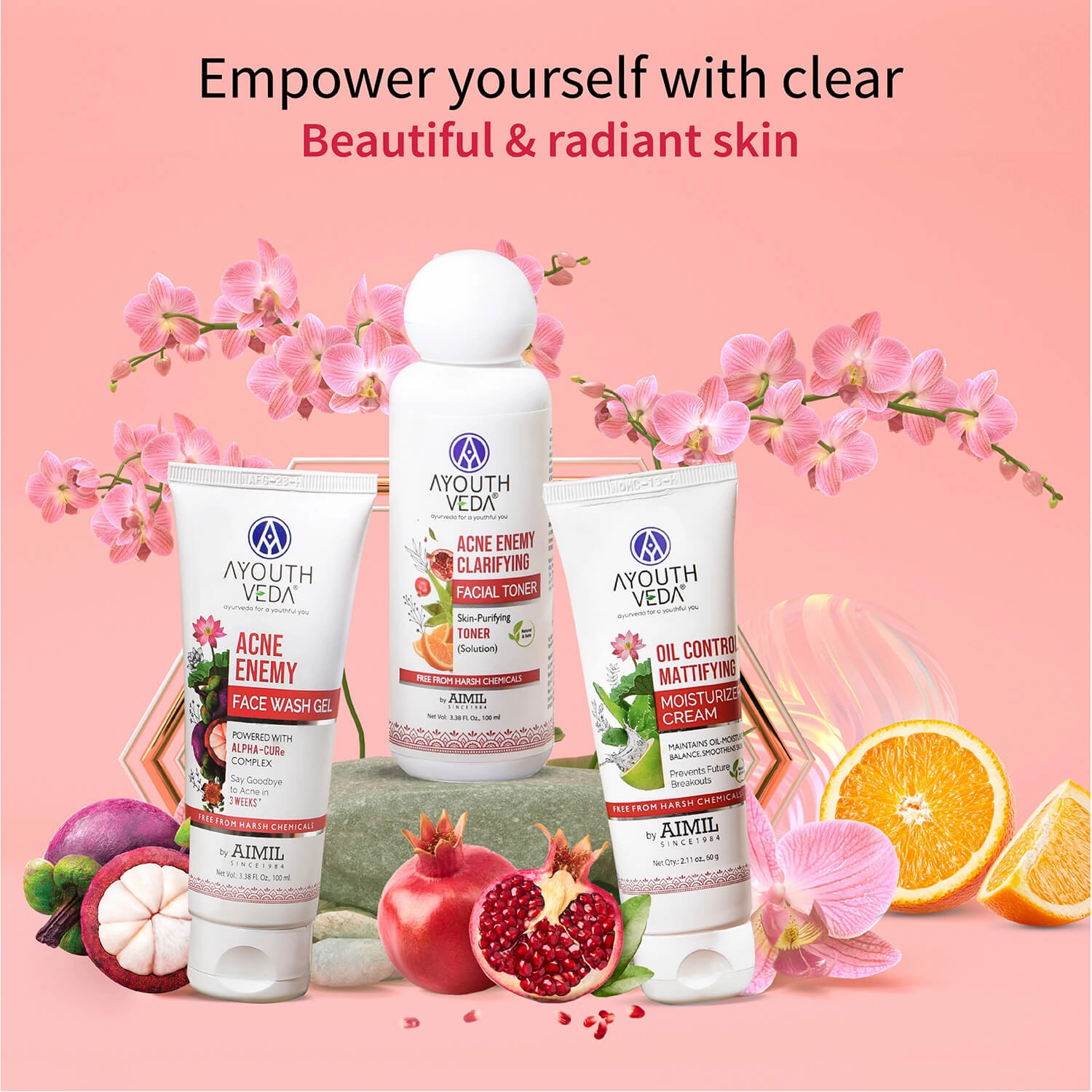 Anti Acne CTM Regimen | Acne face wash 100 ml , Acne Tonner 100ml Oil Control Cream 60g