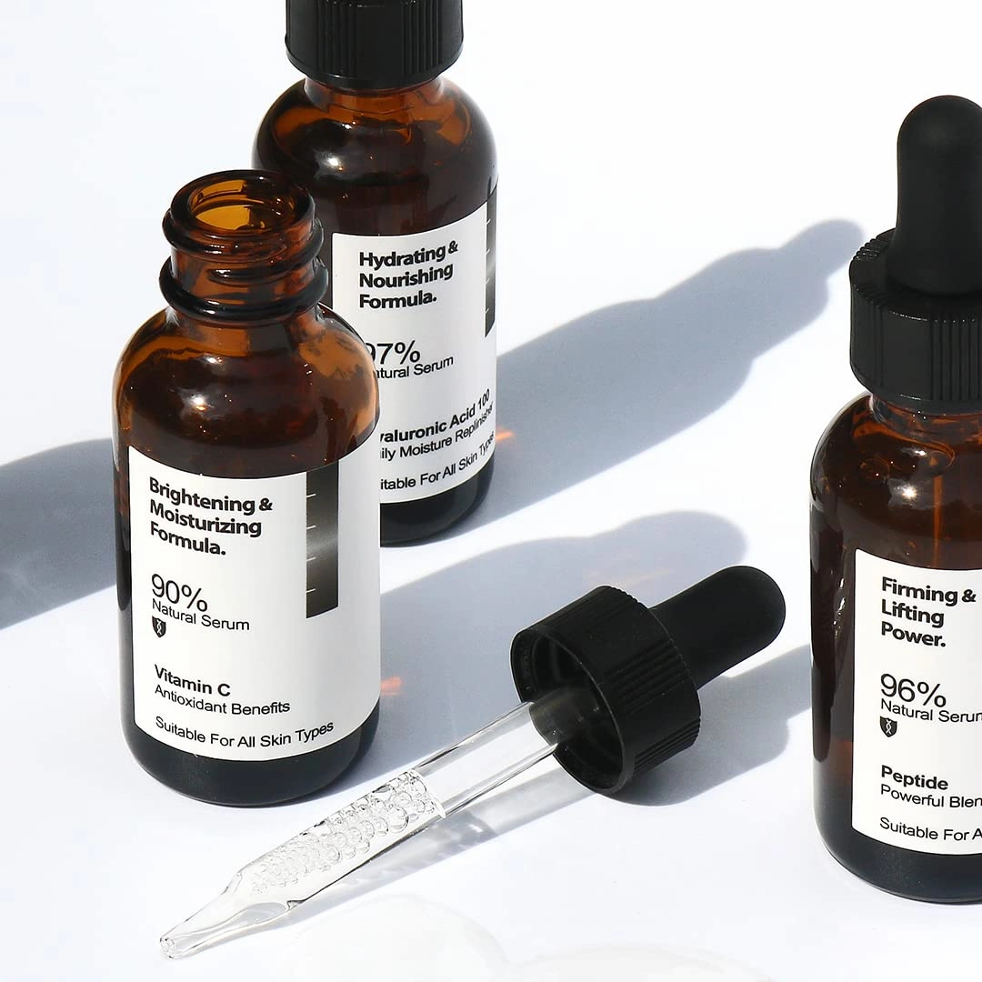 Anti Aging Facial Serum Sensivite Skin Face 30ml 1fl oz by TRUE NATURE SKINCARE Vitamin C Hyaluronic Acid Daily Skincare Collagen Peptide (Collagen)