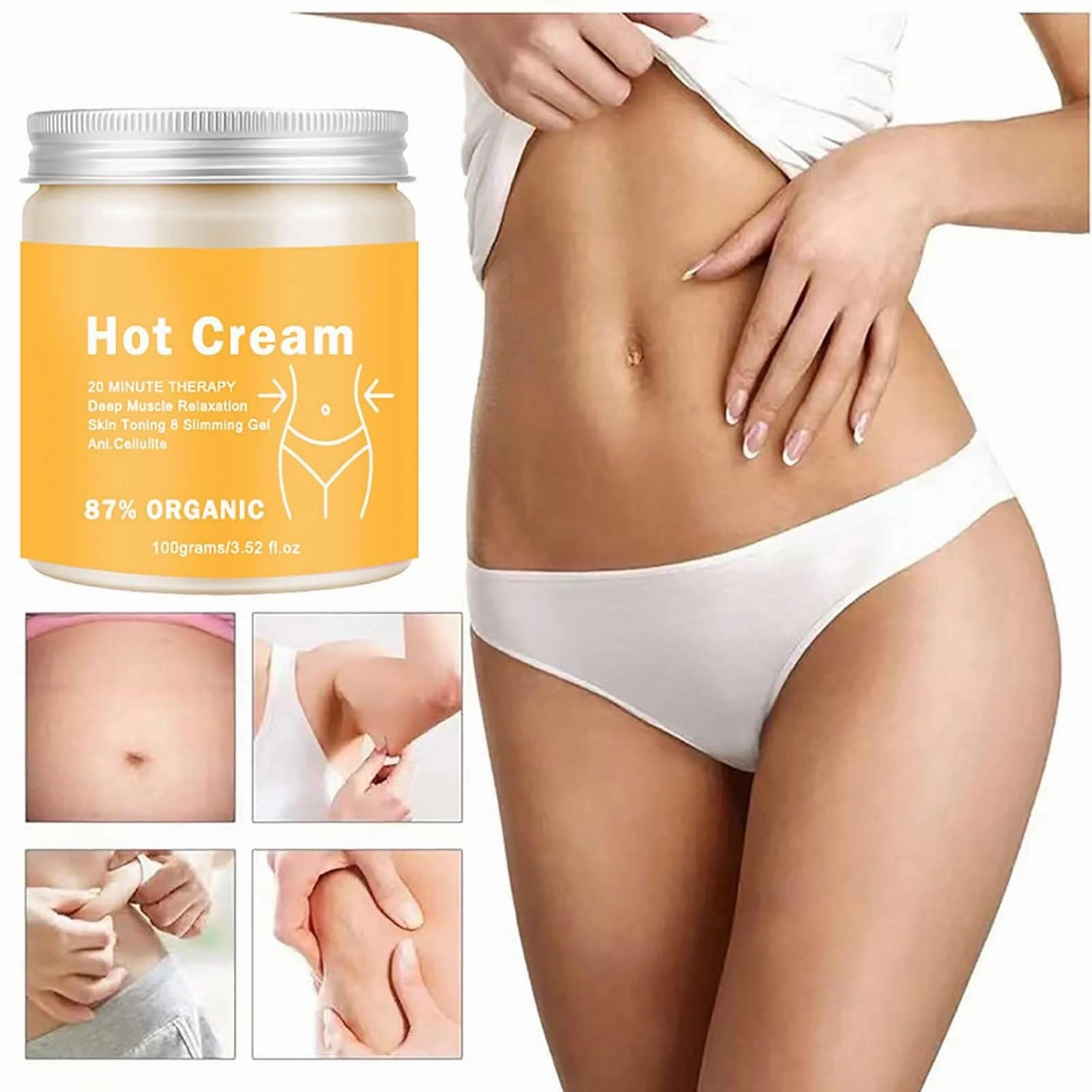 Anti-Cellulite & Slimming Cream,Hot Cream Cellulite And Fat Burner,Belly Fat Burning Cream Stomach Slimming Skin Toner Firming Gel,Inner Thigh Firming Cream For Legs,Hot Cream For Women (3PCS)