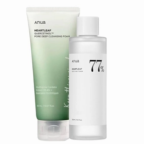 ANUA Heartleaf Cleansing Foam & Soothing Toner Set