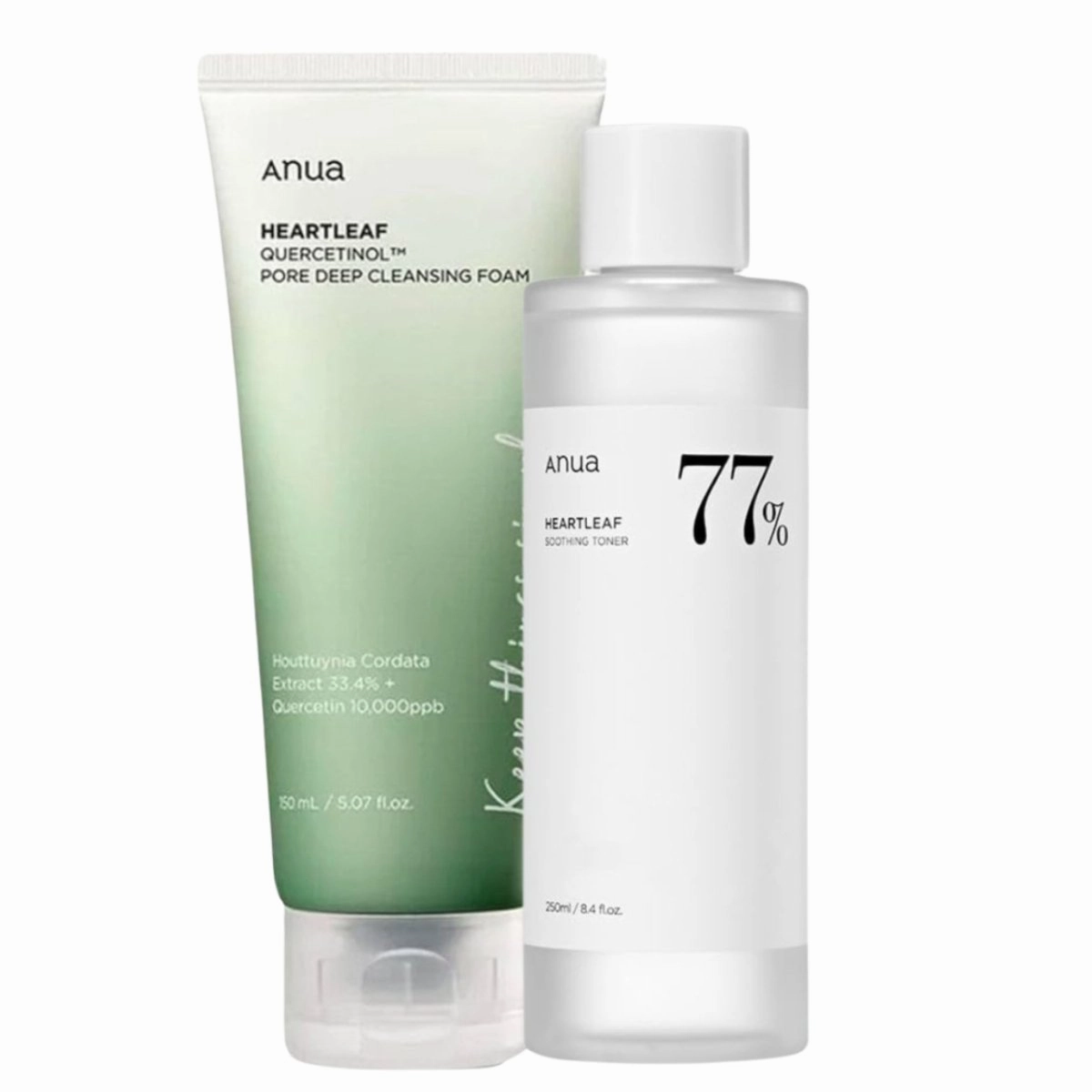 ANUA Heartleaf Cleansing Foam & Soothing Toner Set