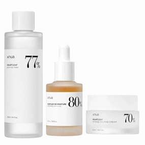 ANUA Heartleaf Toner, Serum and Cream Set