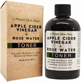 Apple Cider Vinegar   Rose Water Toner - Prevent Breakouts and Minimize Blemishes with Soothing Lavender Oil, ACV Face Toner