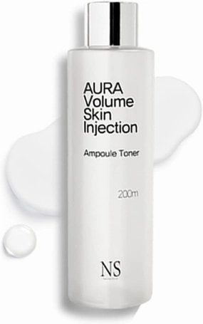 Aura Volume Skin Injection Ampoule Toner | Korean Skin Care | Improvement of Volume Elasticity | High-Content Peptide Liposomal Adenosine (6.7 fl oz)