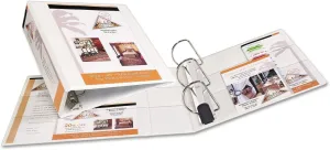 Avery Heavy-Duty Non Stick View Binder with Durahinge and Slant Rings, 3 Rings, 3" Capacity, 11 X 8.5, White, (5604)