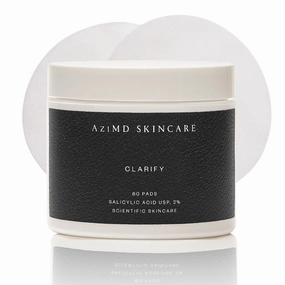 AziMD Skincare Clarify Pads for Face and Body Acne with 2% Salicylic and 2% Glycolic Acid