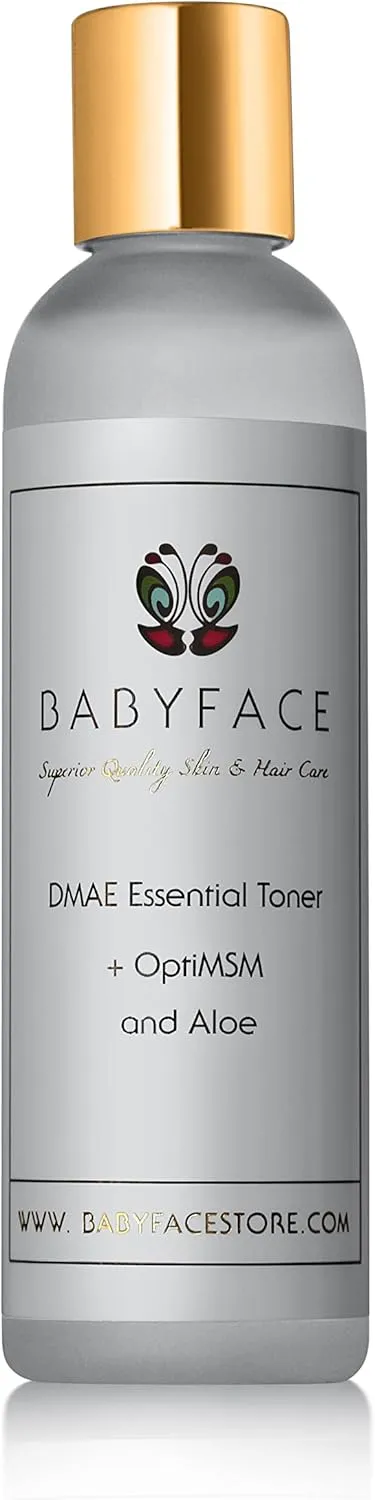 Babyface DMAE Essential Firming Toner – Tightens, Smooths, and Preps Skin with OptiMSM, Aloe & White Willow Bark (4.4 oz)